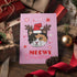 Reindeer Cat Christmas Card